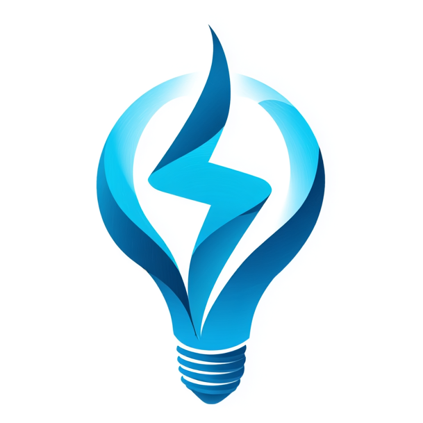 A lightbulb logo